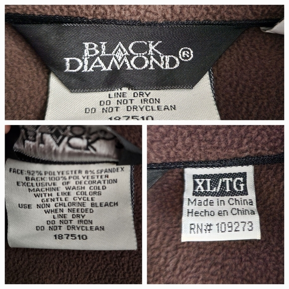 Black Diamond Full Zip Soft Shell Jacket Women's XL Brown - Picture 14 of 16